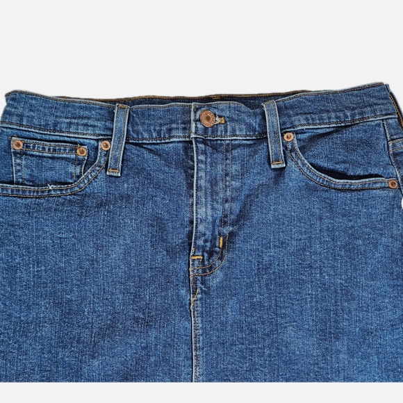 J Crew Mercantile Skirt Womens 4 Denim Mini Raw Hem Distressed Casual LD0576 - Picture 4 of 9